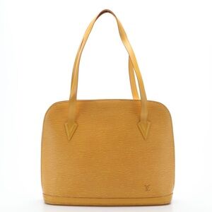 LOUIS VUITTON Vintage Lussac Epi Leather Shopper Tote GM Yellow